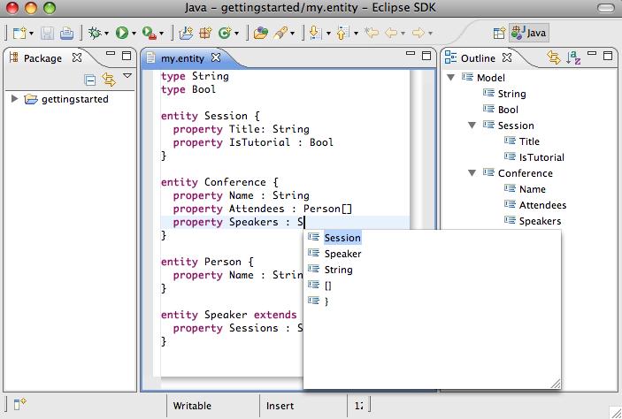 Textual DSL for defining metamodel + textual syntax Context-free grammar!