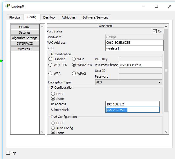 rá a listára a modult), majd válasszuk ki a PT-LAPTOP-NM-1W interfészt, és építsük bele a laptopba. Ezután kapcsoljuk vissza az eszközt.