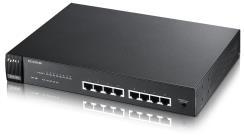 ES1100-8P-EU0102F ZyXEL 8-Portos POE Switch, 4 db 10/100 Mbps LAN port, 4 db PoE port, bemeneti feszültség: AC, hűtés nélküli, halk működés, auto MDI / MDIX technológia, méret: 262 x 184 x 41 mm,