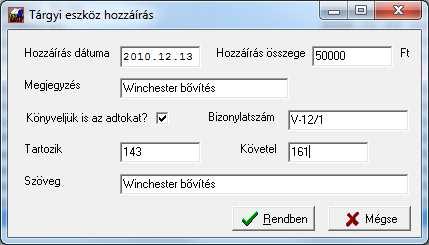 9.3 Hozzáírás eszközhöz A Hozzáírás gomb segítségével vihet fel az eszközre plusz aktiválást. Ehhez először álljon rá a listában, majd nyomja meg a gombot.