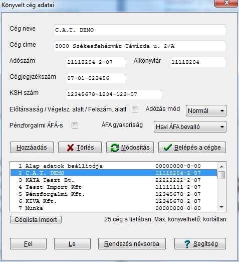 2. Az első indulás A program indítása a Start menü Programok C.A.T. Consulting Kft. DkonWIN DkonWIN menüsorból, vagy az asztalon található DkonWIN ikonról történik.