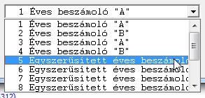 Ezután a program mindaddig, míg meg nem változtatja, ezekkel az adatokkal fog nyomtatni: Az első lépés, hogy válassza ki, melyik mérleg sémát