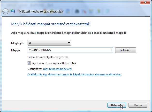 A munka könyvtár átállítása után lépjünk be a programba a szokott módon. A serverként működő gépen a következőt kell látnunk: Lépjen ki a programból. Ossza meg a DMUNKA mappát.