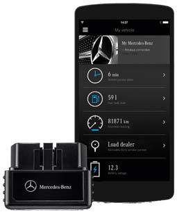 Kerüljön közelebb Mercedes-Benz autójához, és lépjen be a Mercedes me világába mindössze egy díjmentesen beszerelhető adapter és egy szintén ingyenesen letölthető mobilapplikáció segítségével.