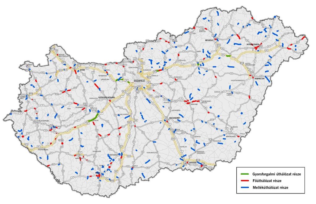 2017. évben várható út-és hídfelújítási