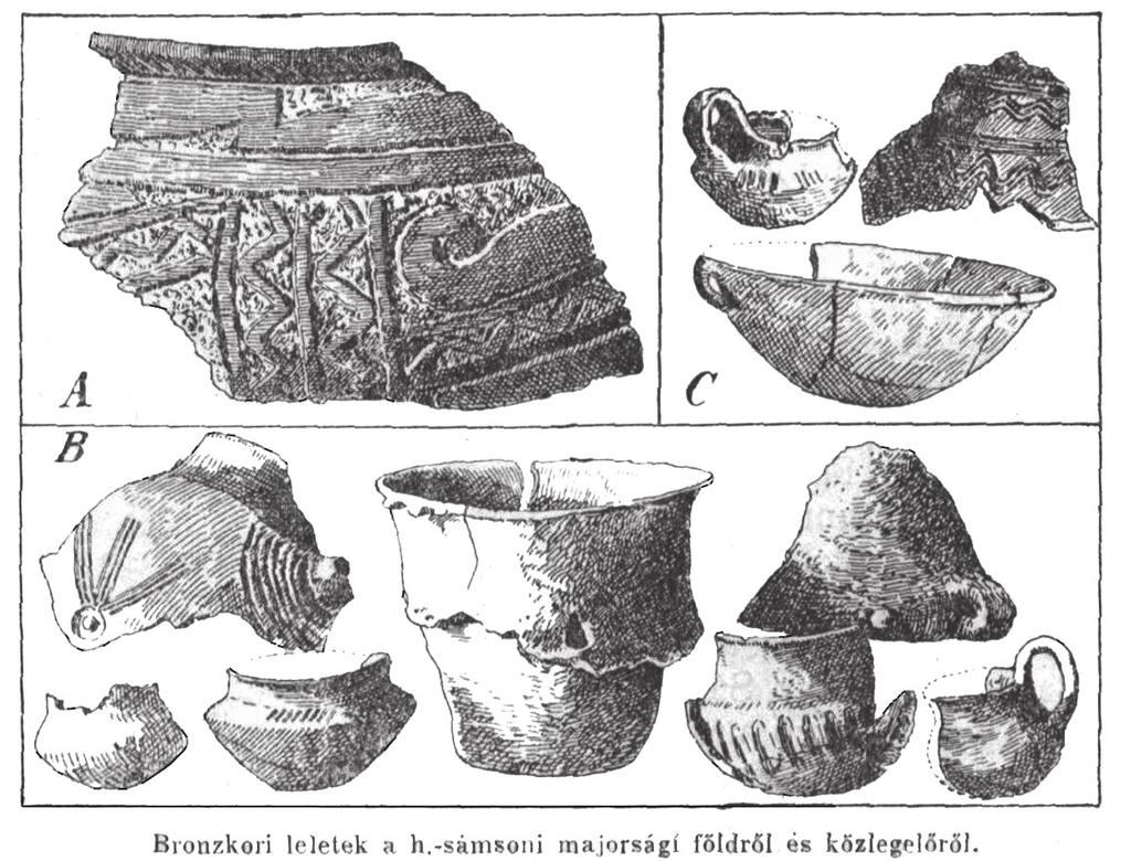 ásatásairól (1907 késő talált néhány díszes késő bronzkori kerámiáról