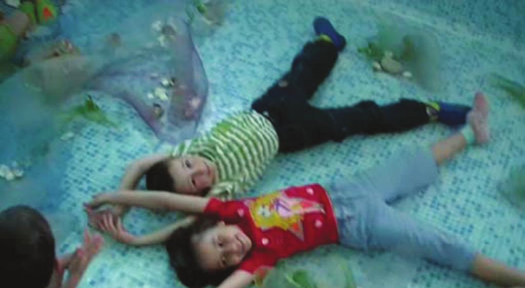 Činnosti: rozprávanie, čítanie príbehu, ukážka obrazov v knihe; diskusia o vodných živočíchoch; dramatické hry alebo pantomíma - Cestovanie Swimmy (deti samostatne vymyslia príbeh, sami si určia, s