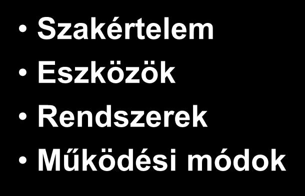 Főbb jellemzők: Fókuszban a fogyasztói értékek Képesség a potenciális