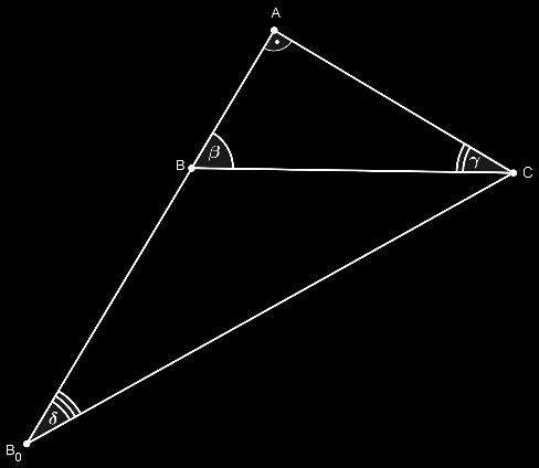 Matematika I kategória A BC átfogójú ABC derékszögű háromszög AB befogójáak A potból iduló félegyeesé megjelöljük azt a B potot, amelyre AB AB Azt tapasztaljuk, hogy az ABC és AB C háromszögek