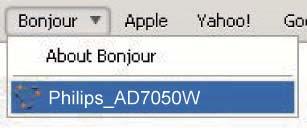 3 Bonjour elemet.» weboldala. módosítása Wi-Fi hálózathoz kapcsolódik. beállításokat.