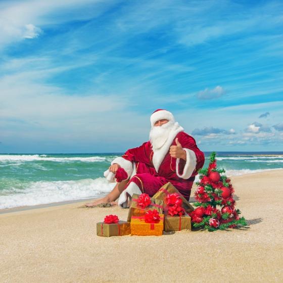 TO, FROM, OF Christmas is hot! Christmas is different in Brazil. Papai Noel (Father Noel) is the name 1) Santa Claus. He is 2) Greenland and goes 3) Brazil at Christmas every year.