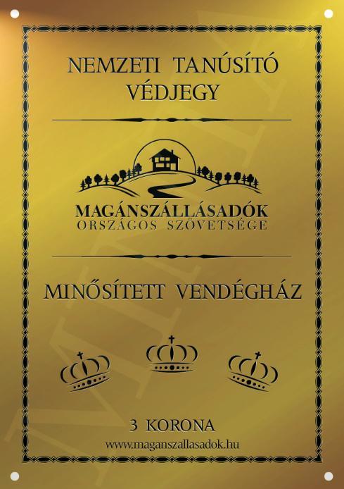 Minősítés 2 koronás 3 koronás 4 koronás Minimum pontszám 30 pont 50 pont 80 pont FONTOS! A Védjegyhasználatra vonatkozó teljes szabályozást a Védjegy Működési Szabályzat tartalmazza. IV.