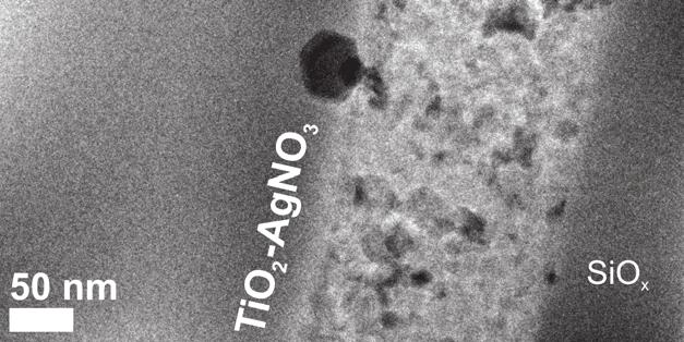 Ez alapján a TiO 2 -AgNO 3 típusú minták baktériumgátló hatása ezeknek, a bevonatok felületén kis mennyiségben előforduló részecskéknek tudható be.