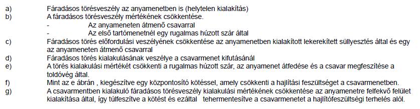 Szakítószilárdság 12.9 10.9 8.