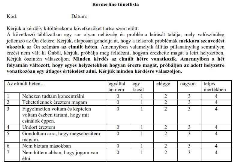 felmérésére, a pontozás 5