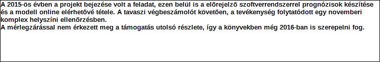 Támogatási program elnevezése: Támogató megnevezése: központi költségvetés Támogatás forrása: önkormányzati költségvetés nemzetközi forrás más gazdálkodó Támogatás időtartama: Támogatási összeg: -