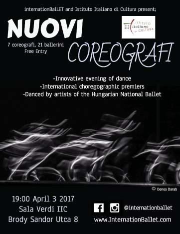 2017 ÁPRILIS 3 HÉTFŐ 17.00-18.30 óra OLASZ KULTÚRINTÉZET [ TÁNC ] AZ INTERNATIONBALLET BEMUTATJA: Ismerjük meg a táncot!