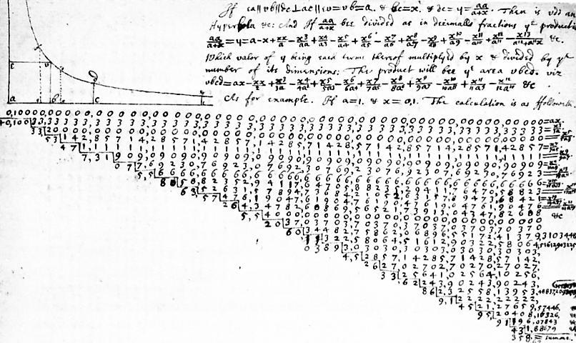 Matematika: végtelen sorok kezelése binomiális tétel (sorfejtésnél tagok együtthatói) kvadtartúra-probléma: görbe alatti területek fizikai szemlélet (fluxió-elmélet): a változás alapegysége