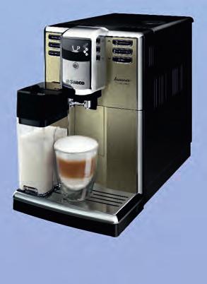 lépéses őrlő betétek, Cappuccino és Latte Macchiato egyetlen gombnyomással 229 999 Ft PHI HD8917/09 Automata espresszo gép: Beépíthető tejforraló