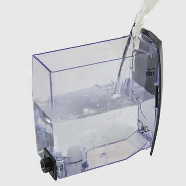 A víztartály mindennapos tisztítása MAGYAR 27 1 Távolítsa el a kis fehér szűrőt vagy az Intenza+ vízszűrőt (ha van) a tartályból, és mossa el hideg vízzel.