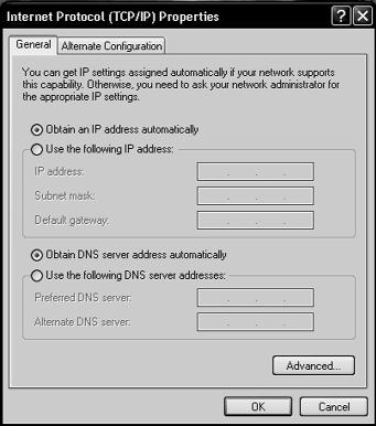 Vezeték nélküli PC kapcsolat 7 A hálózati adapter Properties ablakában állítsa be az Obtain an IP address automatically opciót. Kattintson az OK gombra.