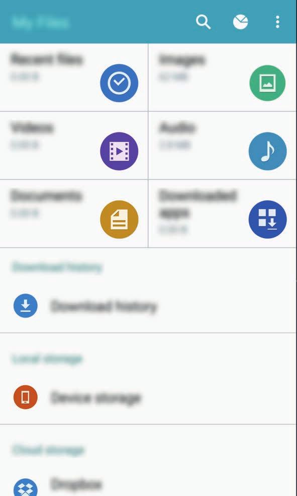 Alapok Saját fájlok A készüléken vagy más helyeken, például felhőtárhelyeken található különböző fájlokat érhet el és kezelhet.