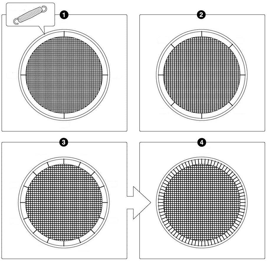 1. FIGYELEM VISELJEN VÉDŐKESZTYŰT AZ ÖSSZESZERELÉSHEZ. 2. Használja a mellékelt speziális szerszámot a rugók feszítséhez (REF-9). 3.