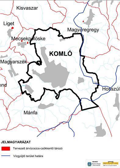 158 A várost magába foglaló megyei területrendezési terv alapján megállapítható, hogy Komló várost nagyvízi meder nem érinti és belvízzel veszélyeztetett területe sincs 1.18.2.