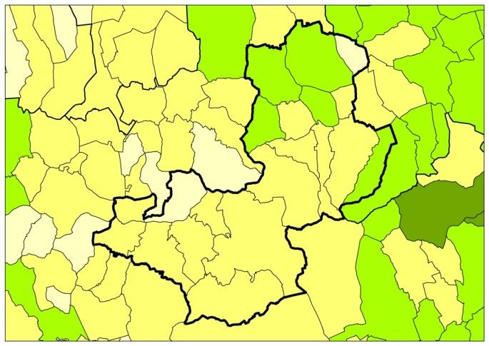 , saját szerkesztés A fent említett két nemzetiség mellett bolgár, görög, horvát, lengyel, örmény, román, ruszin, szerb, szlovák, szlovén és ukrán nemzetiségűek élnek még a járás területén, de