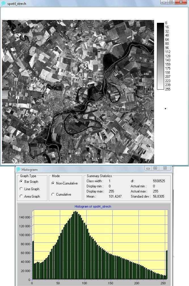 14. kép: Spot4 felvétel strechelés után Mőhold Spektrális sáv Felbontás 475-575 nm 80m/pixel LANDSAT-1 LANDSAT-2