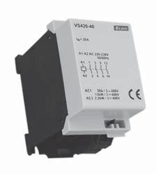 Installációs kontaktorok V0, V0, V40, V45, V440, V46 áramkörök kapcsolására, különösen rezisztív típusú terhelésekhez és háromfázisú aszinkron motorokhoz V0 érintkezőinek száma: V0 érintkezőinek