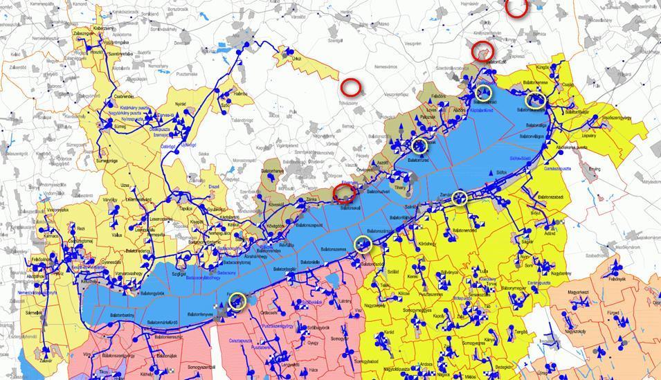 1. DRV ZRT üzemeltetési területe a