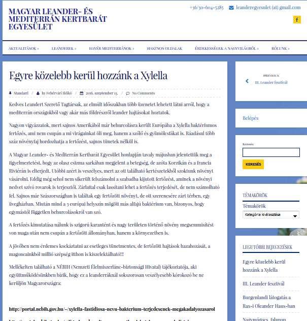 EU-n belüli forgalmazás NÉBIH-közlemény http://portal.nebih.gov.