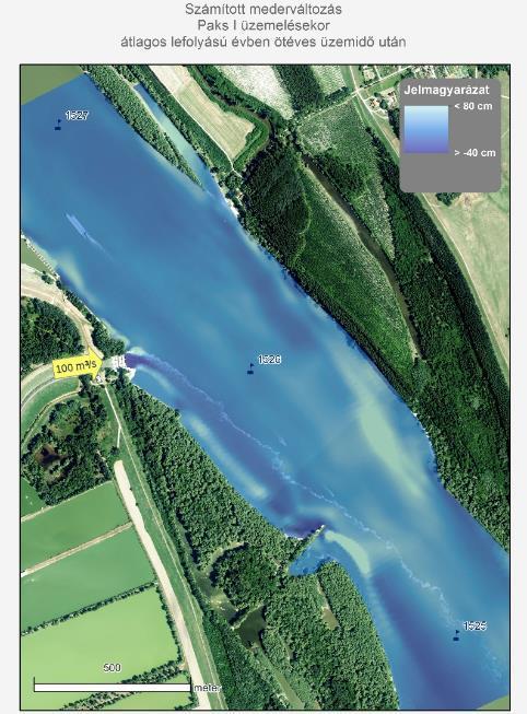RAD NUKLEARNE ELEKTRANE PAKS (2014-2025.) Protok Dunava; Q Dunav = 2.300 m³/s (prosečni), crpljenje rashladne vode: Q = 100 m³/s Na sledećoj slici (slika 61.