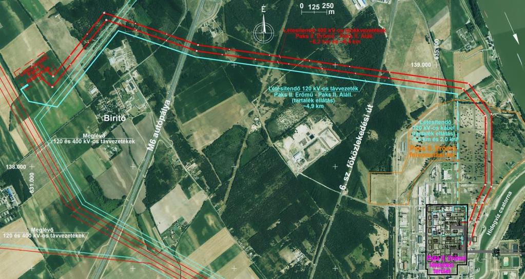 lokacije je uz trasu dalekovoda prema severozapadu, na području između puteva koja vode od Paksa prema Nagydorogu, odnosno prema Kölesdu na raskrsnici 400 kv dalekovoda na putu prema Kölesdu koja se