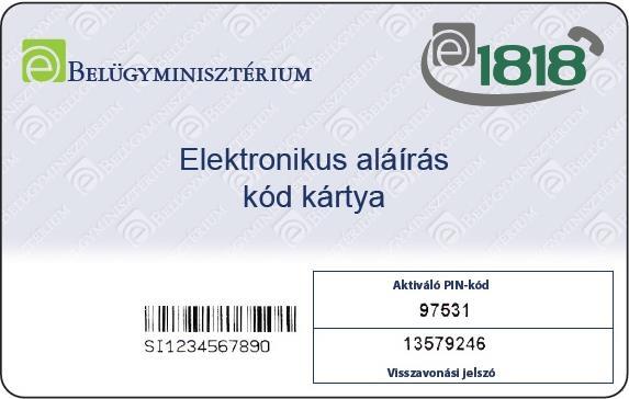 4.5.3 Hol található az elektronikus aláíráshoz tartozó aktiváló PIN?