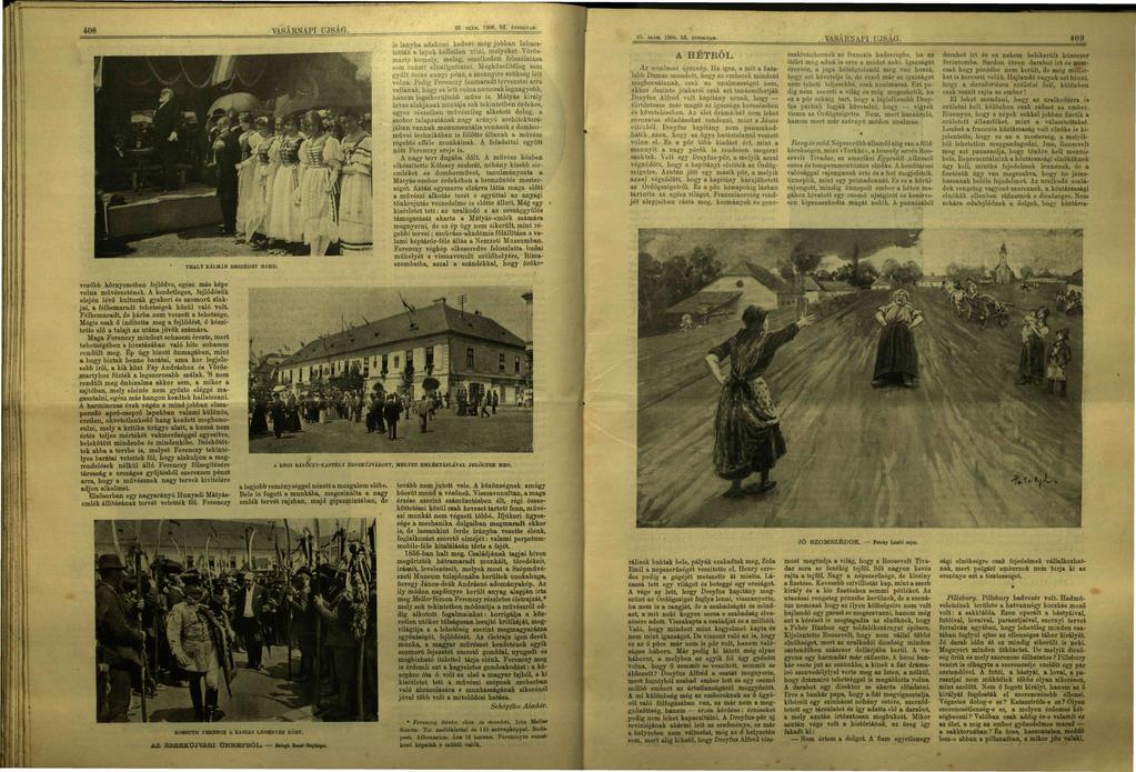 408 VASÁBNAPI ÚJSÁG. THALY KÁLMÁN BESZÉDET MOND. 25. SZÍM. 1906. 53. Í.VKOLVAM.