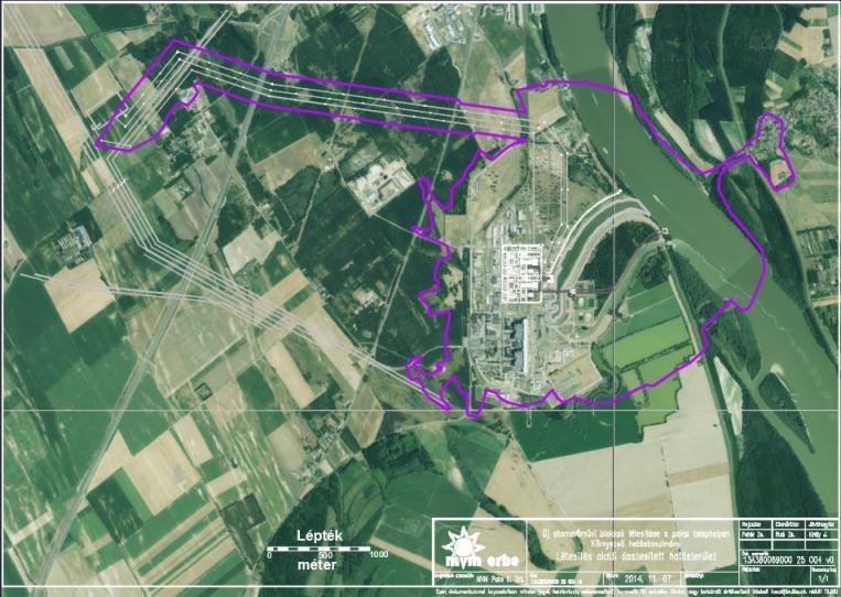 Figura 105: Zona cumulată de impact datorat înfiinţării centralei Paks II.