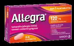 Allergia MOST CSAK -16% -16% Allegra 120 mg filmtabletta 30x 5az1-ben multiaktív hatékonysággal: napi 1 tabletta Allegra gyorsan és 24 órán át segít a