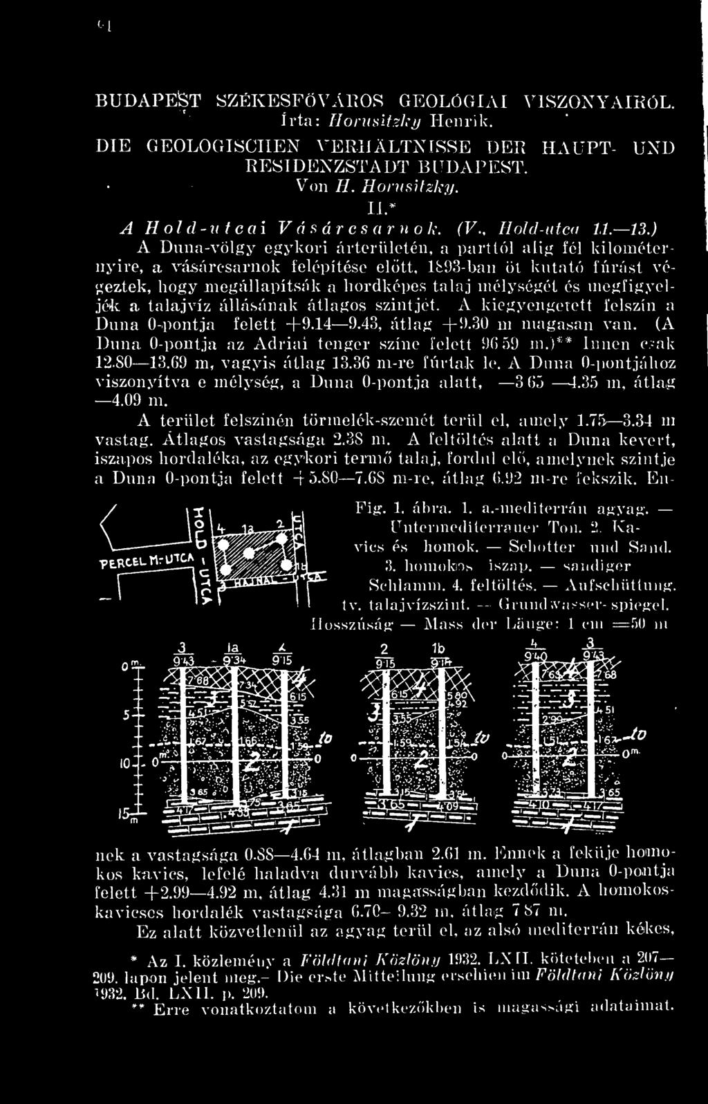 ) A Duna-völgy egykori árterületén, a parttól alig fél kilométernyire, a vásárcsarnok felépítése eltt, 1893-ban öl kutató fúrást végeztek, hogy megállapítsák a hordképes talaj mélységét és