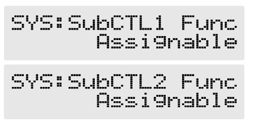 A külső lábkapcsoló funkciók beállítása (SUB CTL 1, 2 Function) Ezzel állíthatjuk be a Sub Control 1 és Sub Control 2 lábkapcsoló funkcióját, amikor külső lábkapcsolót csatlakoztatunk a hátlapon