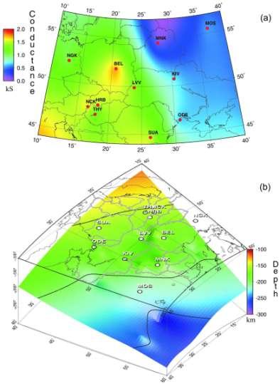peremén és az Északi Mészkőalpoknál kisebb tektonikai vonalakat indikáltunk MTval (Ádám et al., 2008).