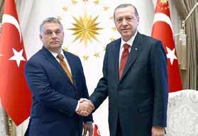 Macaristan Başbakanı Viktor Orban, Cumhurbaşkanı Erdoğan tarafından kendisine sıcak ve samimi bir şekilde sarılarak karşılandı.