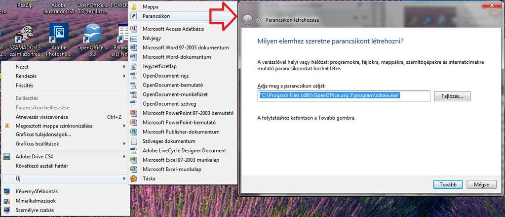 KEZDŐ LÉPÉSEK 27 OpenOffice Draw (.exe) sorra kattintva indíthatjuk a leggyorsabban a programot.