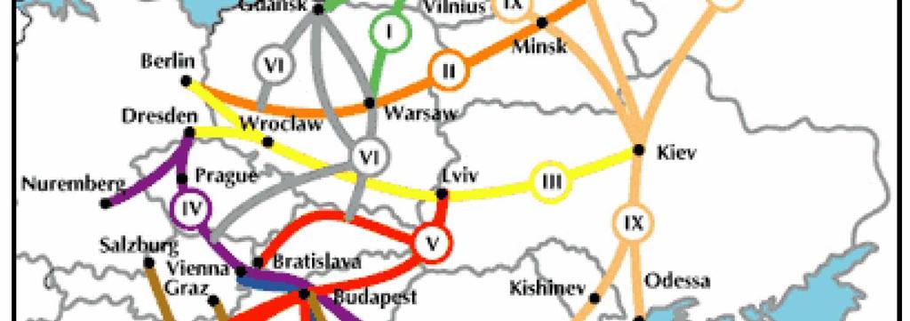 východných hraníc asociovaných štátov EU, pracovne nazývaného ako Via Carpatia ( Pobaltský koridor ) v trase: Riga Kaunas Bialystok Lublin Rzeszow Svidník Prešov Košice Miskolc Oradea Bukurest