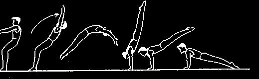 Jump bwd. with pike-stretch or with 1/1 turn to front support.