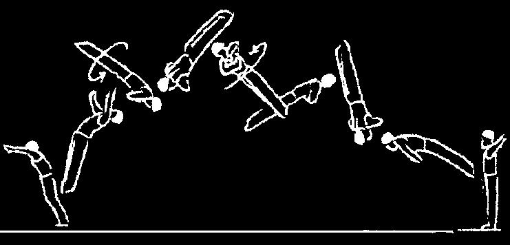 ou salto arr. avec ½ t. double salto av. avec 1/1 t. Double salto bwd. str. with 3/2 t. or arabian Jump bwd. to dbl. salto fwd. str. with 1/1 t.