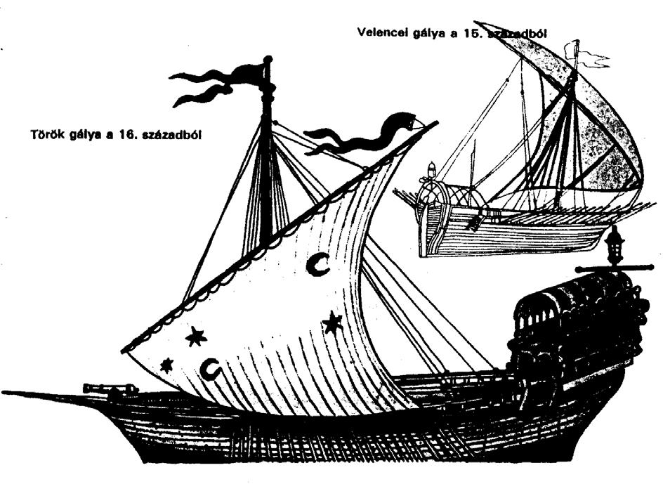 GÁLYÁK 15. 16. századi Földközi-tenger térsége Már Észak-Európában is a gálya volt a legjelentősebb hadihajó típus. A hajó eleje ágyúkkal, a tatja fényűző felépítménnyel gazdagodott.