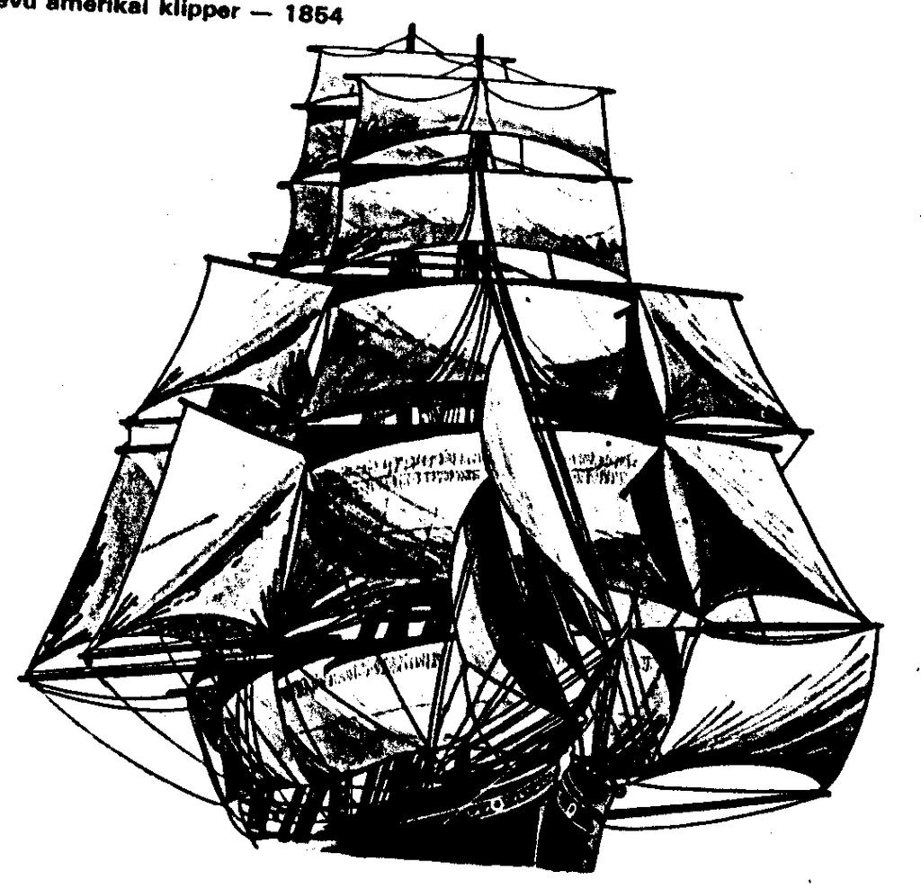 A KLIPPER 19. század második fele A 19. század második felében a klasszikus klipper már ideálisan kiképzett hajótörzse és vitorlázata volt.