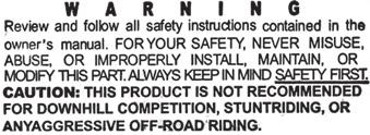 6. Najważniejsze tłumaczenia występujące przy rowerach DEMA Kierownica ZOOM Należy zapoznać się i postępować zgodnie z zasadami zawartymi w instrukcji obsługi roweru.